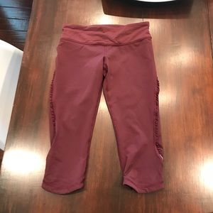 Lululemon Maroon Capris leggings